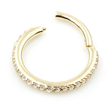 Load image into Gallery viewer, Tish Lyon 9kt Pave Eternity Hinge ring