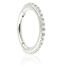 Load image into Gallery viewer, Tish Lyon 9kt Pave Gem Eternity Hinge Ring