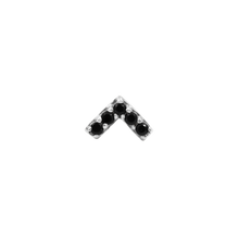 Load image into Gallery viewer, Junipurr 14kt Chevron with black Cz