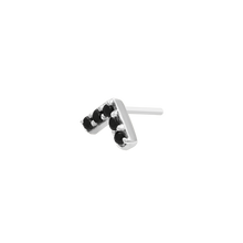 Load image into Gallery viewer, Junipurr 14kt Chevron with black Cz