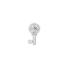 Load image into Gallery viewer, Junipurr 14kt Key and heart with Swarovski CZ