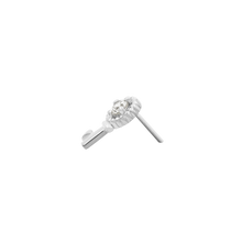 Load image into Gallery viewer, Junipurr 14kt Key and heart with Swarovski CZ
