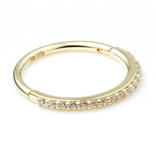 Load image into Gallery viewer, Tish Lyon 9kt Pave Eternity Hinge ring
